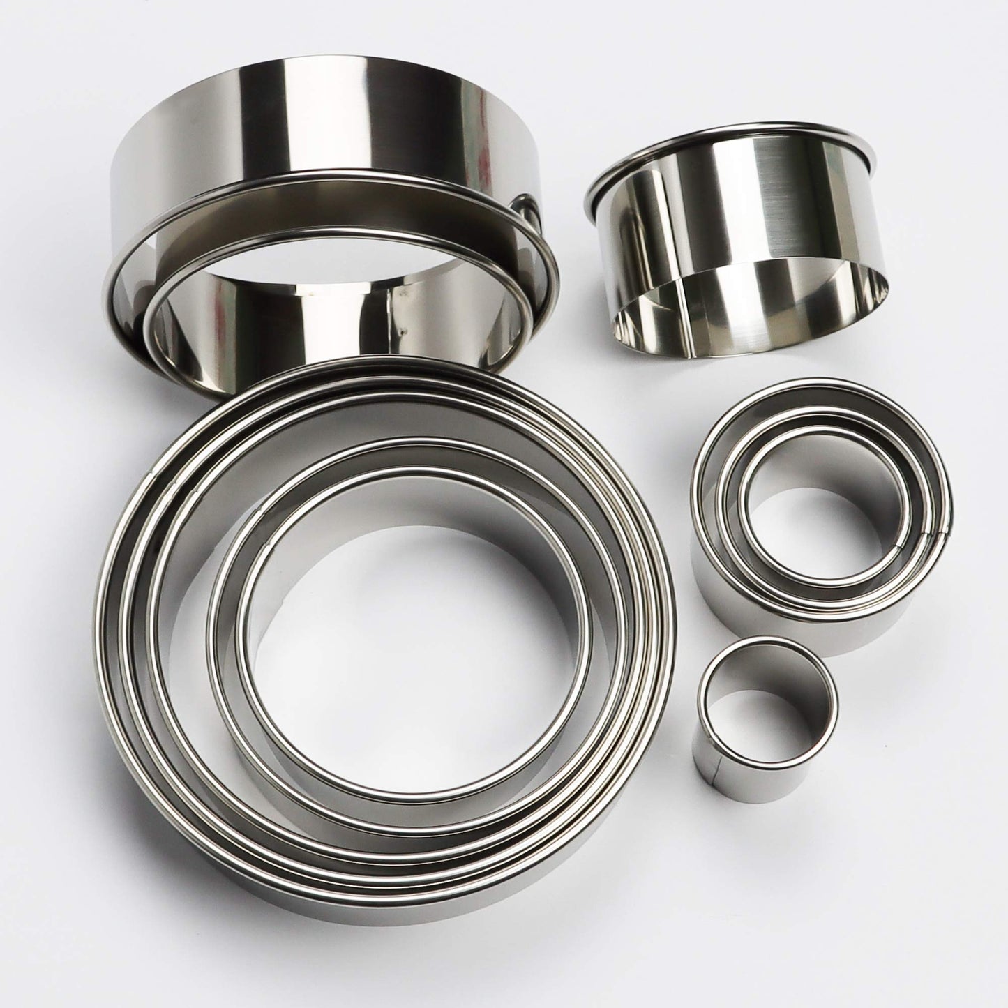 Round Clay Cutter Set - 12 piece stainless steel