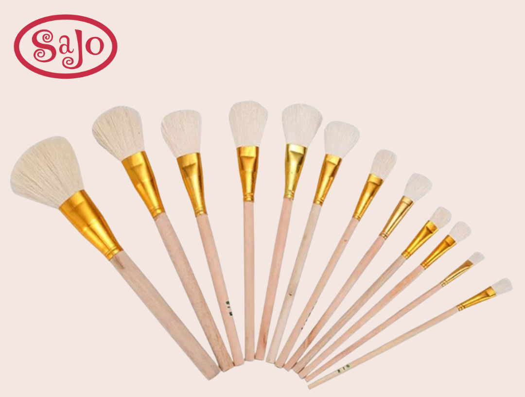 Soft Bristle Brushes - Set of 6 Glaze Brushes