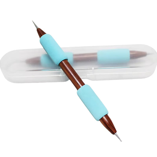 Small Ball & Needle Sgraffito Tool Blue