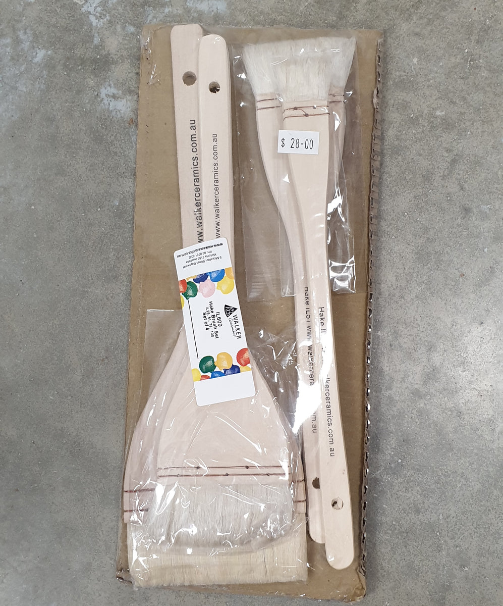 Hake Brush Set of 4 25100mm Sajo Ceramics