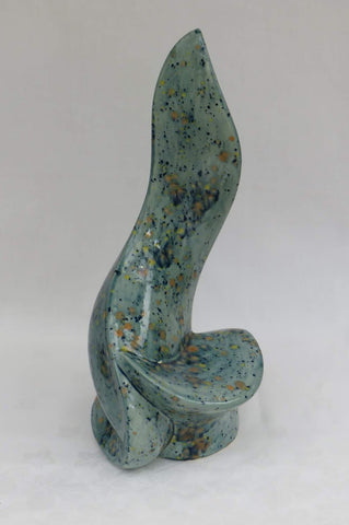 Green Speckled Sculpture by Georgie Waldron