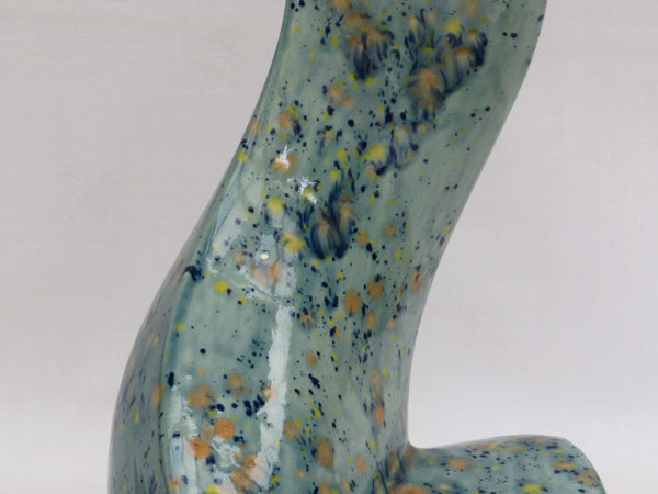 Green Speckled Sculpture by Georgie Waldron