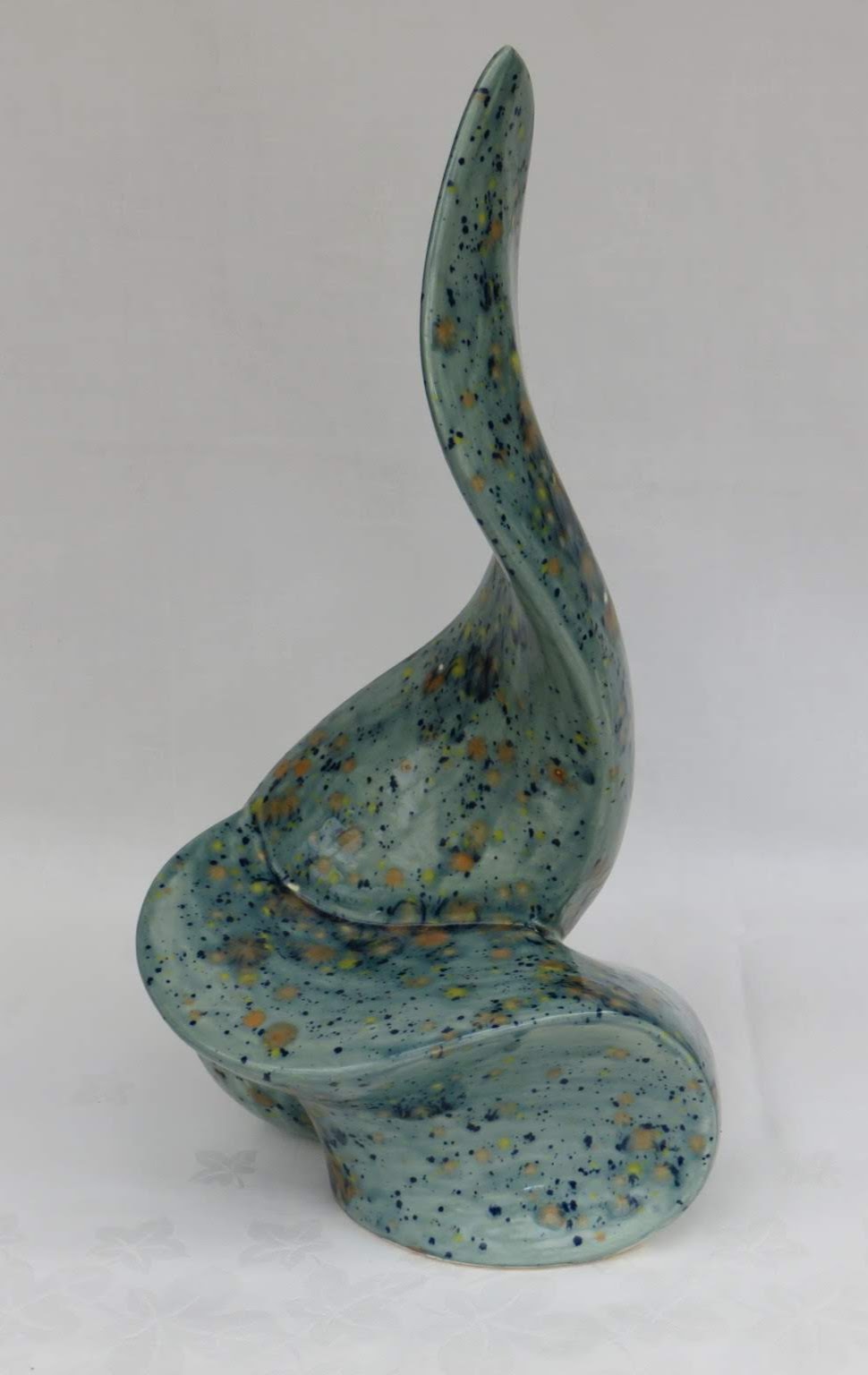 Green Speckled Sculpture by Georgie Waldron