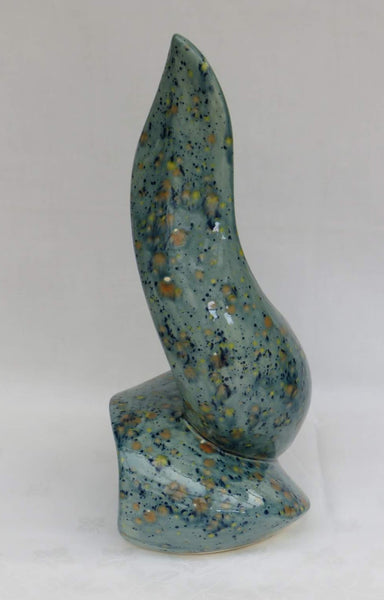 Green Speckled Sculpture by Georgie Waldron