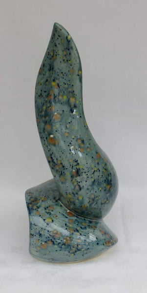 Green Speckled Sculpture by Georgie Waldron
