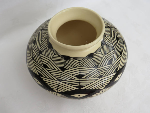 Geometric Vase in Black and White by Georgie Waldron