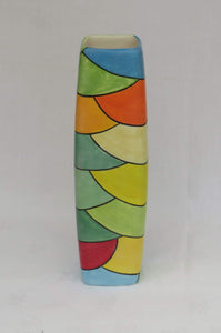 Tall Multi Coloured Vase by Georgie Waldron