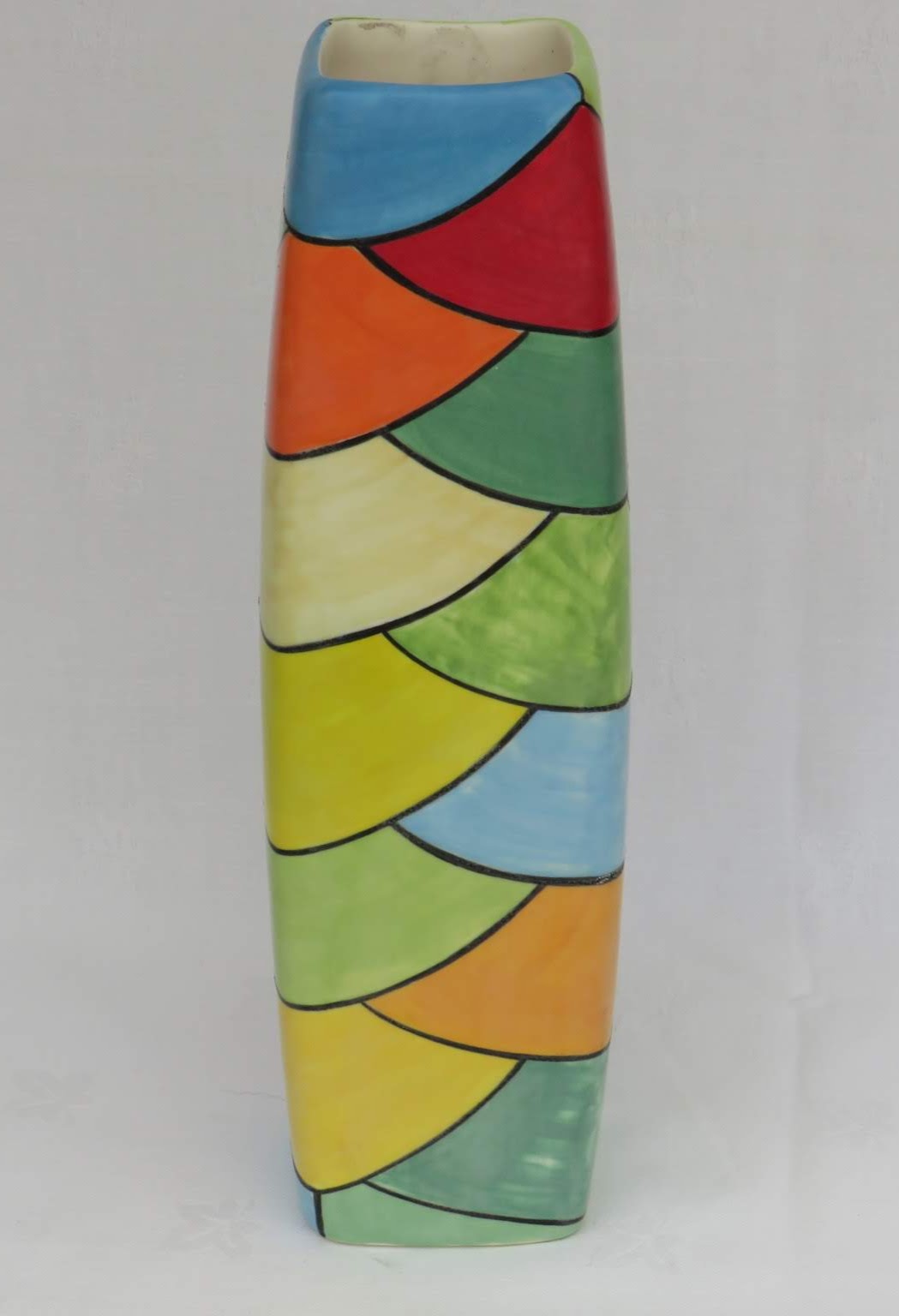 Tall Multi Coloured Vase by Georgie Waldron