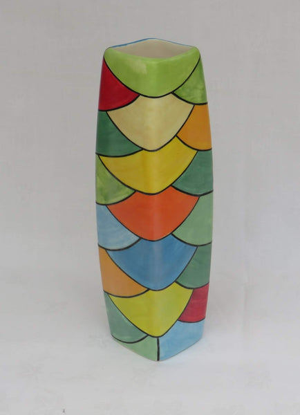 Tall Multi Coloured Vase by Georgie Waldron