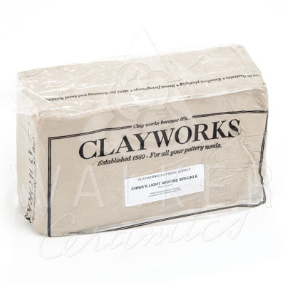 Clayworks Chris' Light Midfire Speckle Clay - 10kg