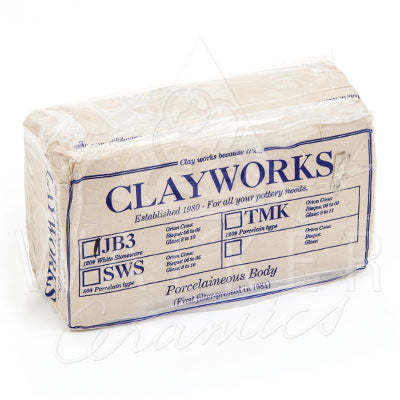 Clayworks Fine White Stoneware Clay - 10kg