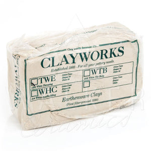 Clayworks White Earthenware Clay - 10kg
