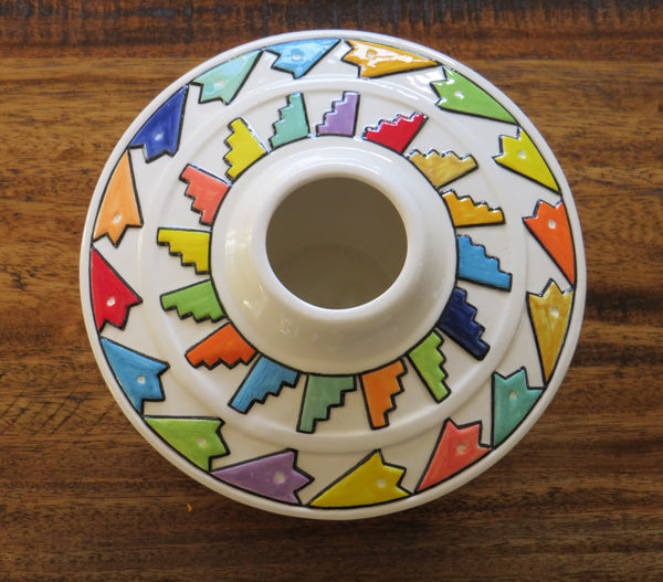 Hand crafted/ hand painted Ceramic Vase or Table centre piece by Georgie Waldron