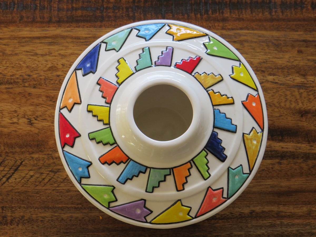 Hand crafted/ hand painted Ceramic Vase or Table centre piece by Georgie Waldron