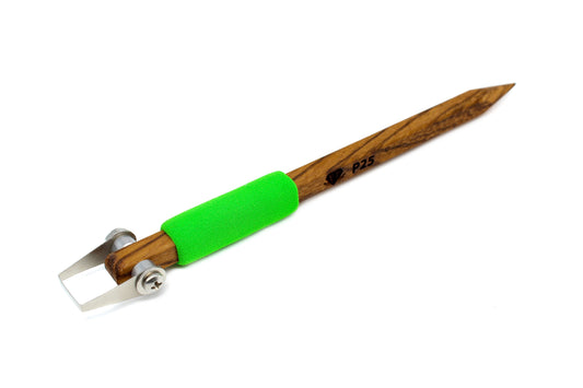 P25 Straight Square Tip Clay Carving Tool 12mm Zebrawood Pencil Carver - CLEARANCE!