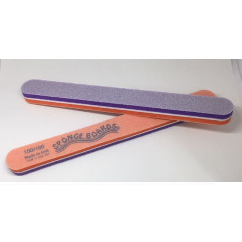 Sponge Board File (Purple/Orange) 100/180 grit